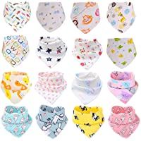Los mejores  - SLOSH 16 Baberos Bebe Bandanas Bufanda Toalla Drool (16pcs Niña)